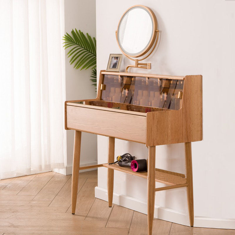 Contemporary Glass Makeup Counter Bedroom 36.6" H Make-up Vanity