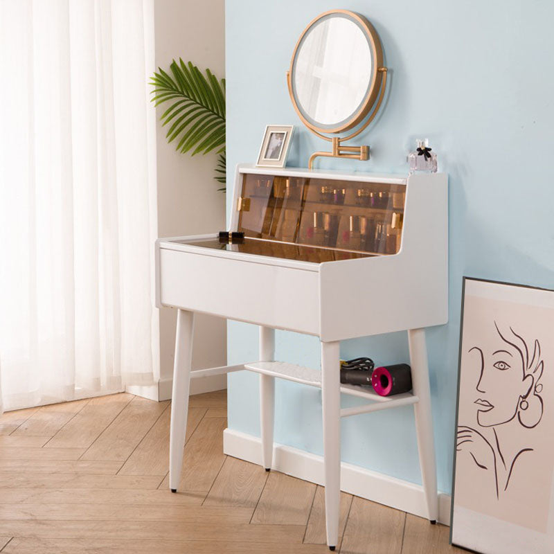 Contemporary Glass Makeup Counter Bedroom 36.6" H Make-up Vanity