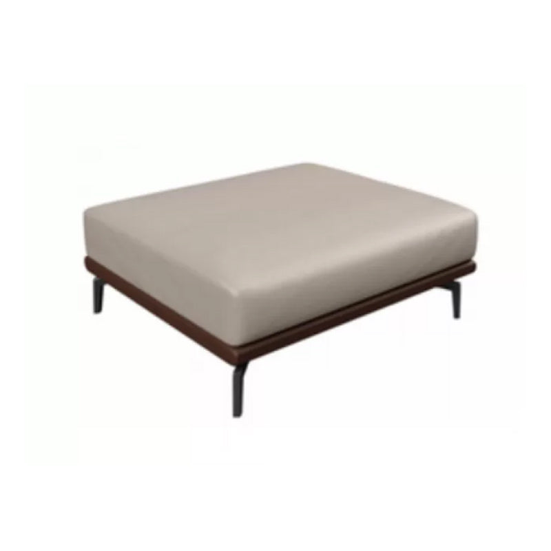 Minimalist Pillow Top Arm Sofa Gray Leather Loose Back Cushions Sofa