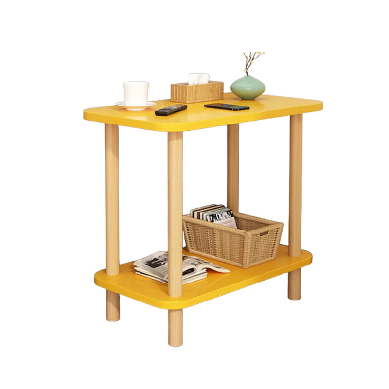 Modern Side Table No Distressing Wood End Table with Storage