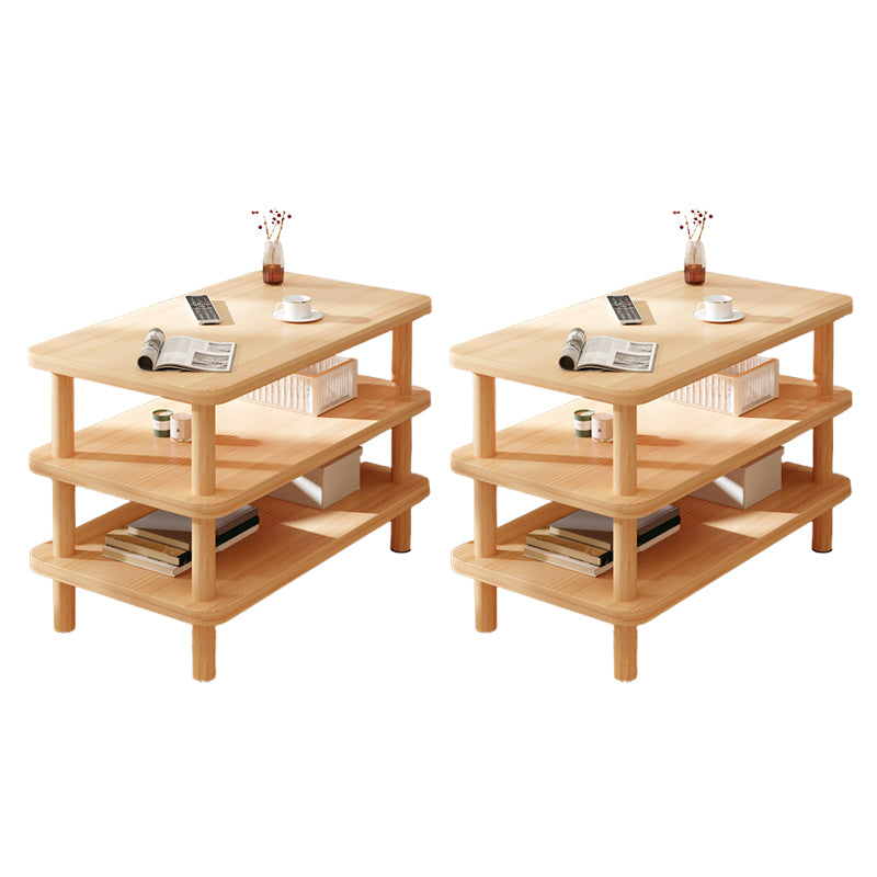 Modern Side Table No Distressing Wood End Table with Storage