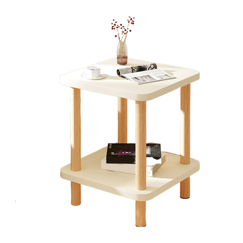 Modern Side Table No Distressing Wood End Table with Storage