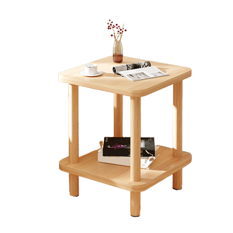 Modern Side Table No Distressing Wood End Table with Storage
