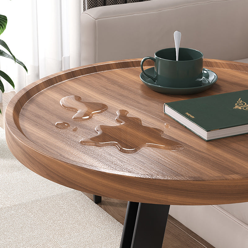 Metal and Wood Side Table Contemporary End Table for Living Room