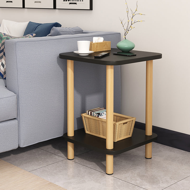 Modern Accent Side Table Storage Wood Side Table for Bedroom