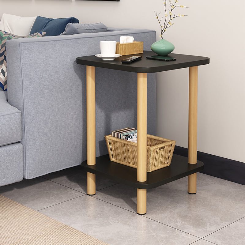 Modern Accent Side Table Storage Wood Side Table for Bedroom
