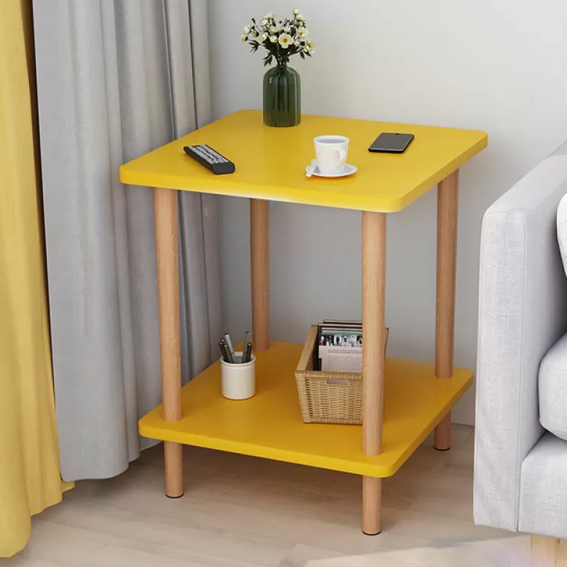 Modern Accent Side Table Storage Wood Side Table for Bedroom