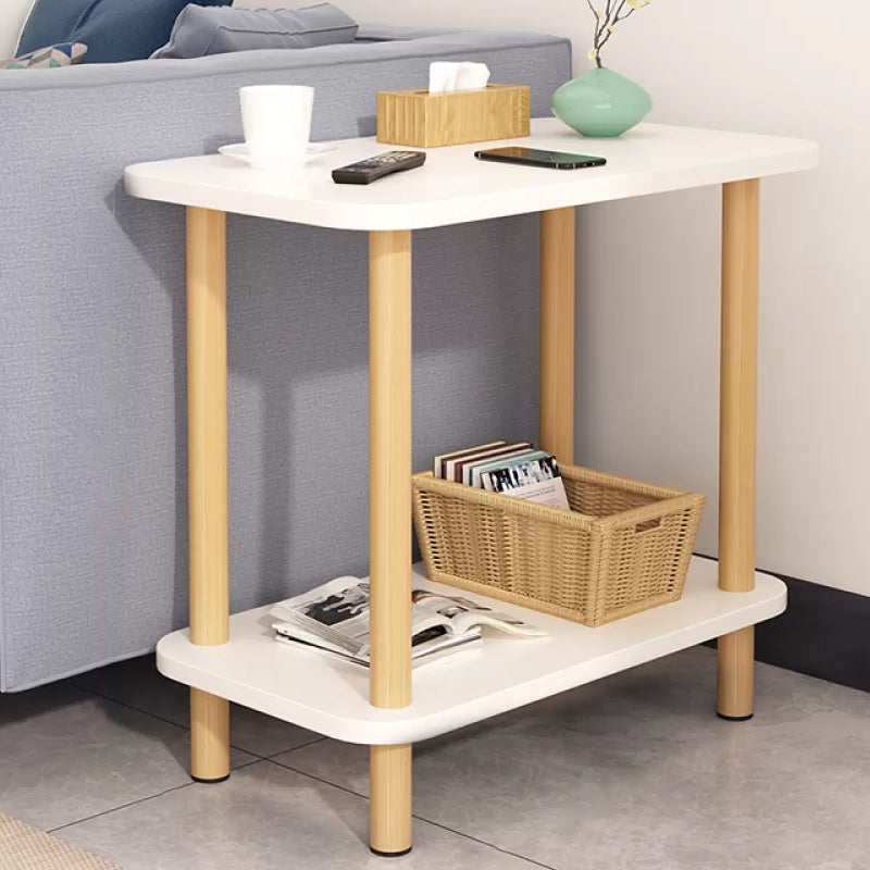 Modern Accent Side Table Storage Wood Side Table for Bedroom