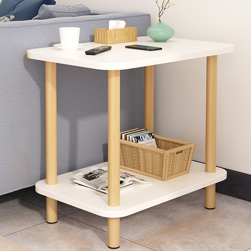 Modern Accent Side Table Storage Wood Side Table for Bedroom