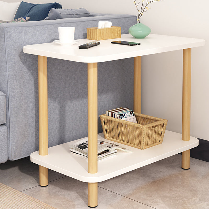 Modern Accent Side Table Storage Wood Side Table for Bedroom