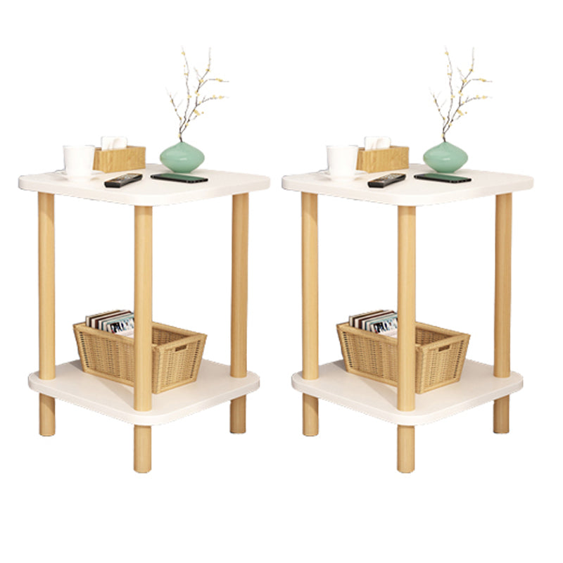 Modern Accent Side Table Storage Wood Side Table for Bedroom