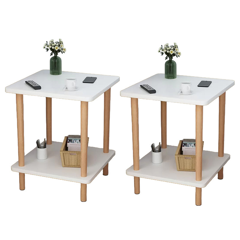 Modern Accent Side Table Storage Wood Side Table for Bedroom