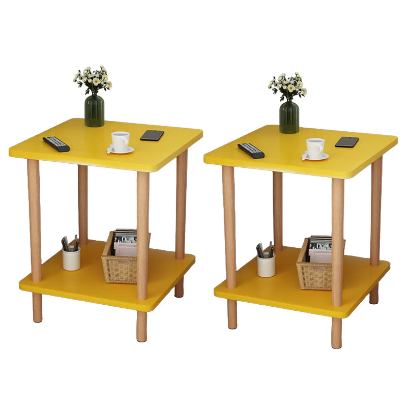 Modern Accent Side Table Storage Wood Side Table for Bedroom