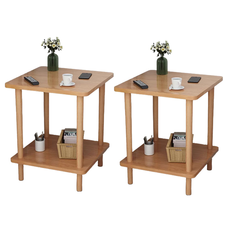 Modern Accent Side Table Storage Wood Side Table for Bedroom