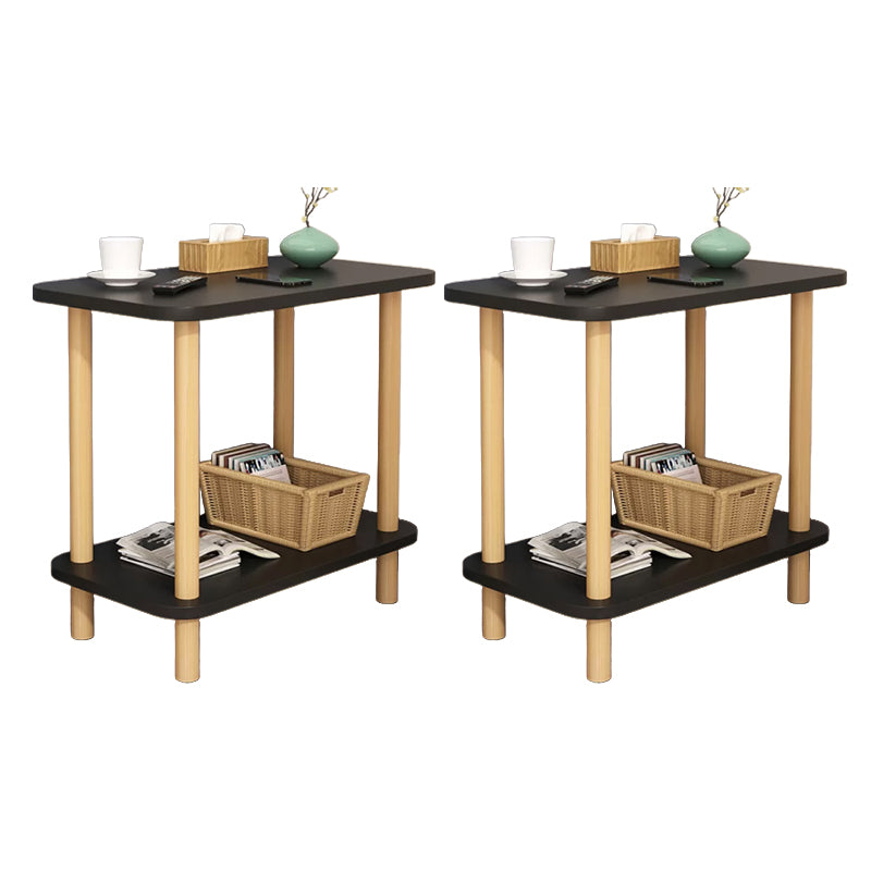 Modern Accent Side Table Storage Wood Side Table for Bedroom