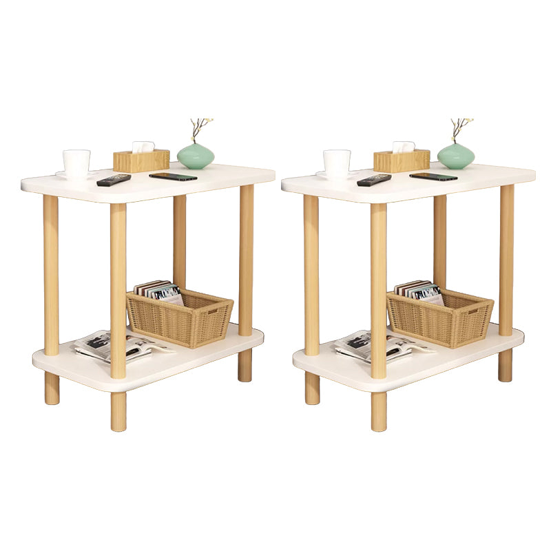 Modern Accent Side Table Storage Wood Side Table for Bedroom