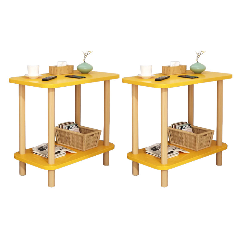 Modern Accent Side Table Storage Wood Side Table for Bedroom