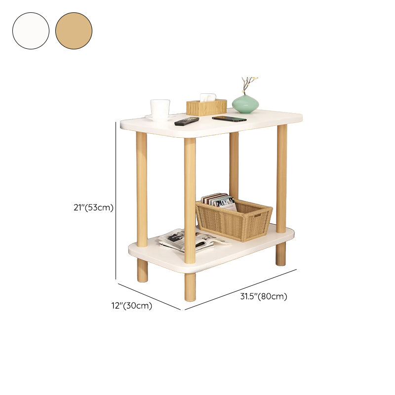 Modern Accent Side Table Storage Wood Side Table for Bedroom