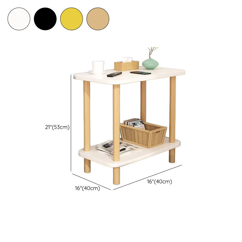 Modern Accent Side Table Storage Wood Side Table for Bedroom