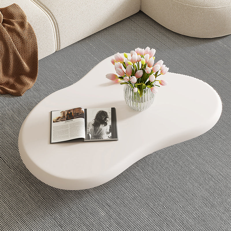 Artificial Wood Coffee or End Table Contemporary 4 Legs Coffee Table in Beige