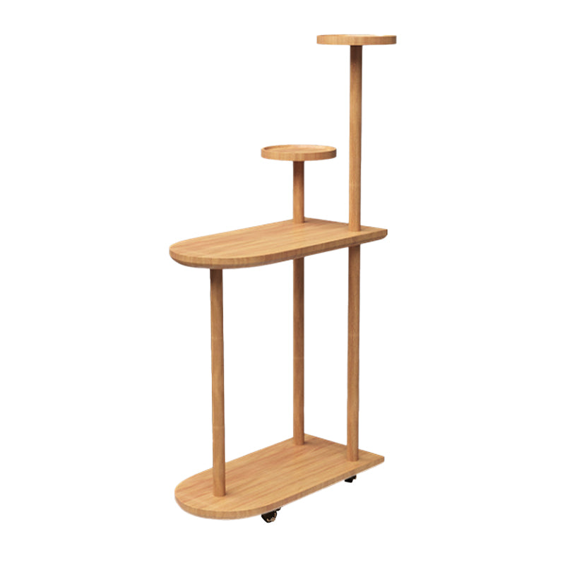 Contemporary  Wooden Oval Top Side Table  End Table36.22" High with Storage