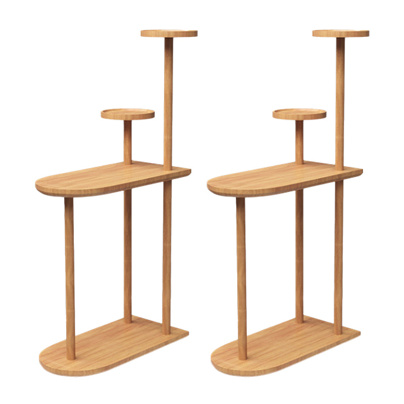 Contemporary  Wooden Oval Top Side Table  End Table36.22" High with Storage