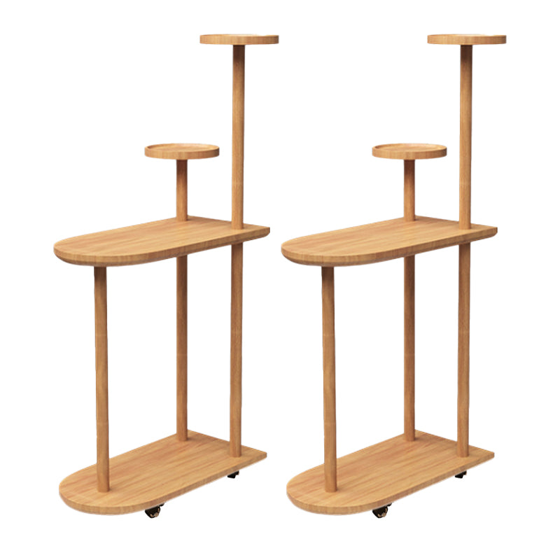 Contemporary  Wooden Oval Top Side Table  End Table36.22" High with Storage