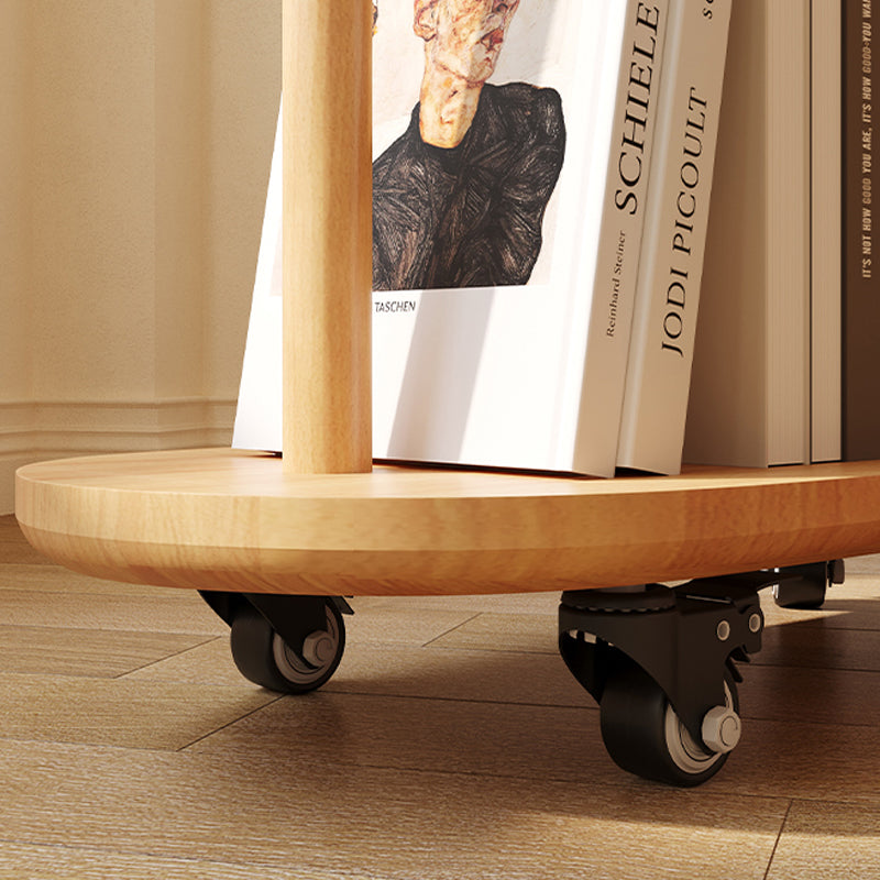 Contemporary  Wooden Oval Top Side Table  End Table36.22" High with Storage