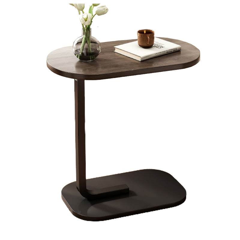Modernistic Storage End Slide Table for Living Room with Metal Base