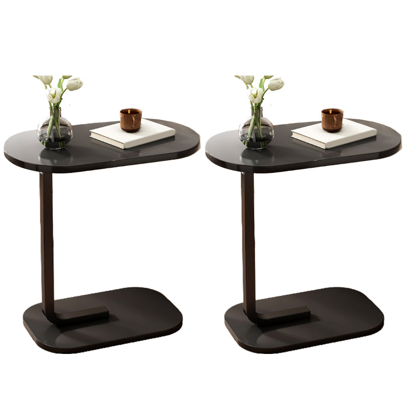 Modernistic Storage End Slide Table for Living Room with Metal Base