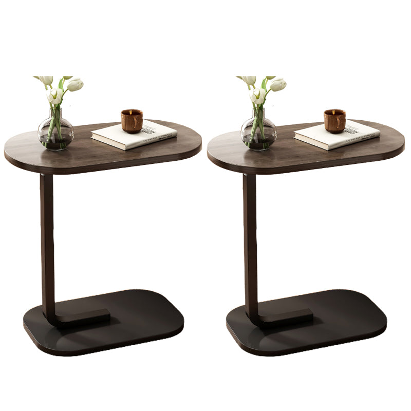 Modernistic Storage End Slide Table for Living Room with Metal Base