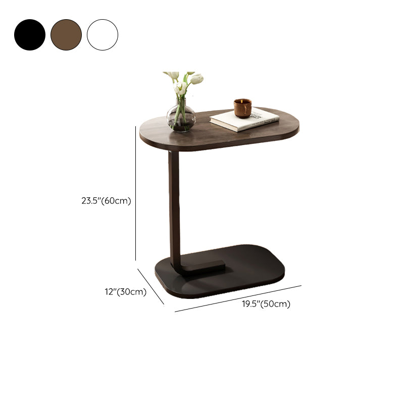 Modernistic Storage End Slide Table for Living Room with Metal Base