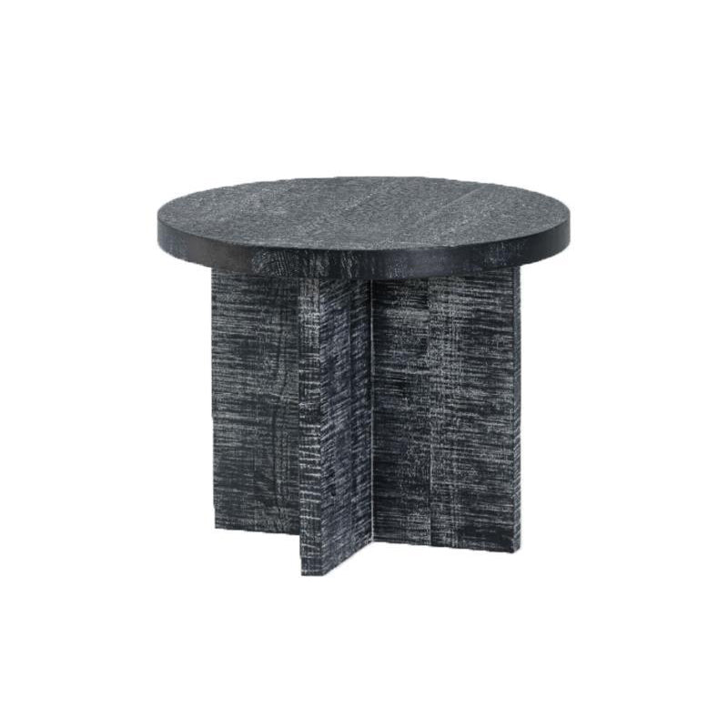 Contemporary Wooden Coffee Table Round Espresso Wood Cocktail Table