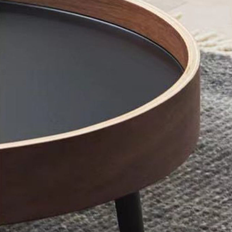 Metal and Wood Coffee Table Tray Top Cocktail Table with 4 Legs