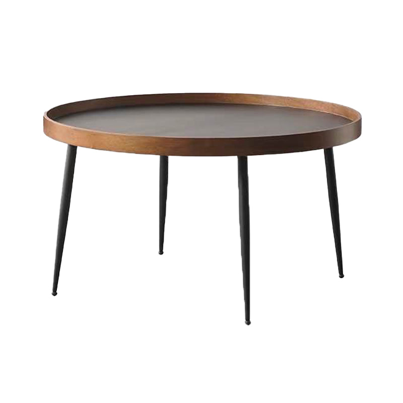 Metal and Wood Coffee Table Tray Top Cocktail Table with 4 Legs