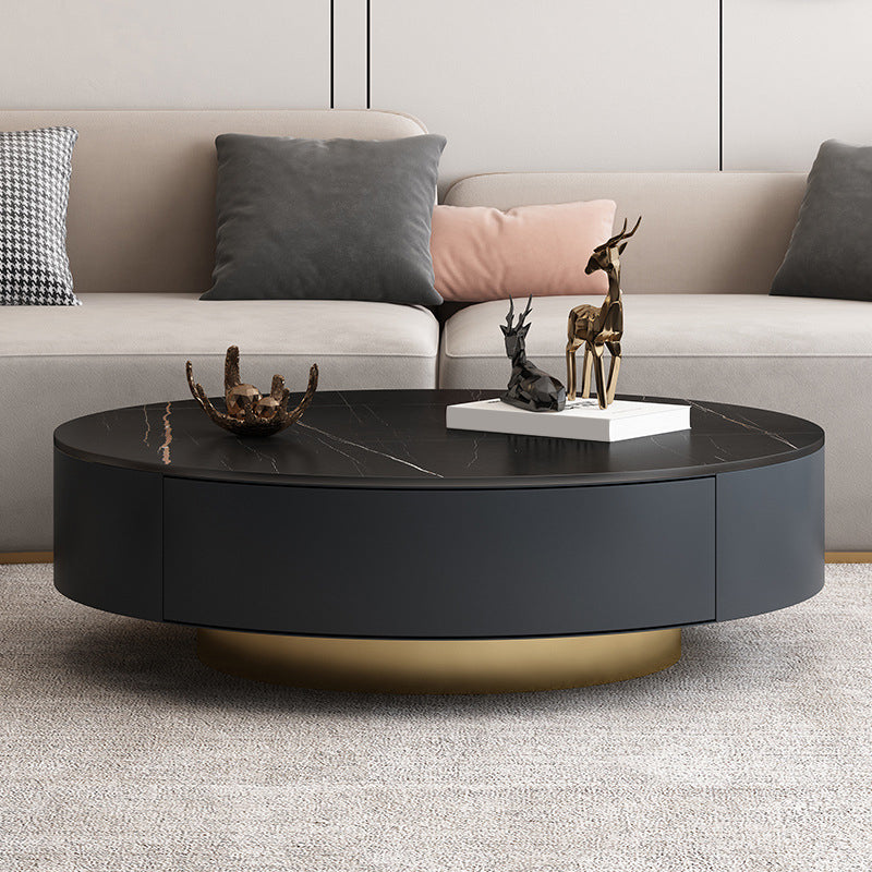 Pedestal and Frame Coffee Table Slate Bunching Tables with Drawers