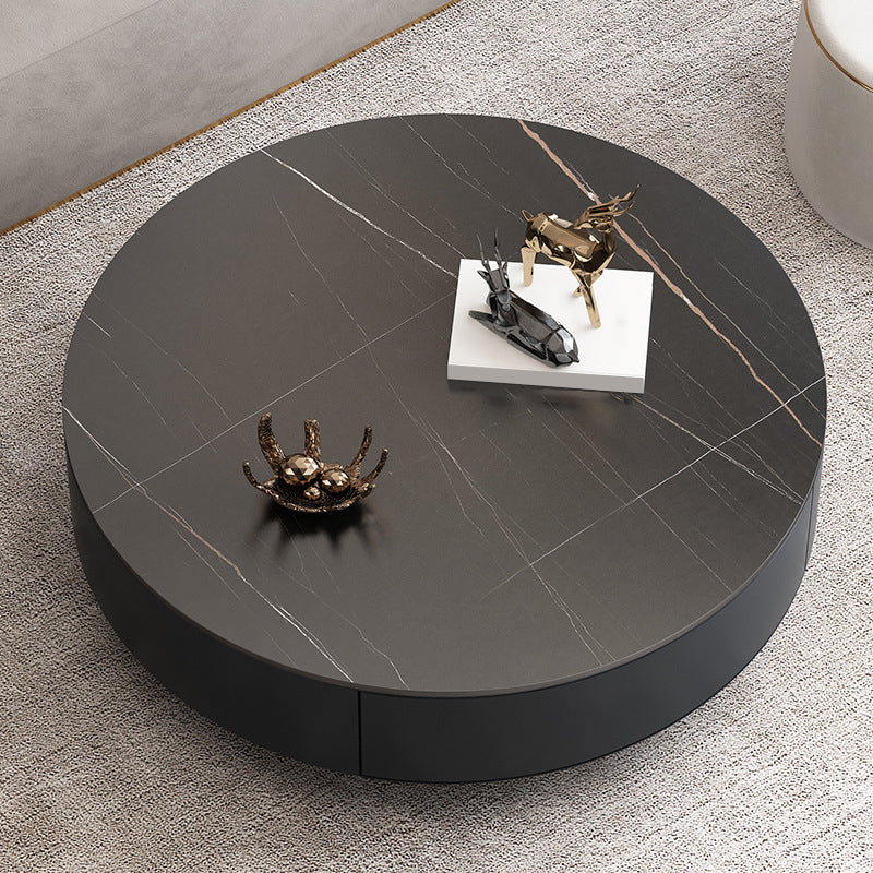 Pedestal and Frame Coffee Table Slate Bunching Tables with Drawers