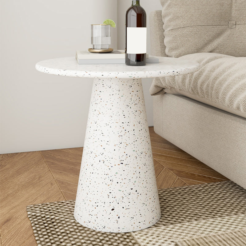 White Pedestal Coffee Table Round Coffee Table for Living Room