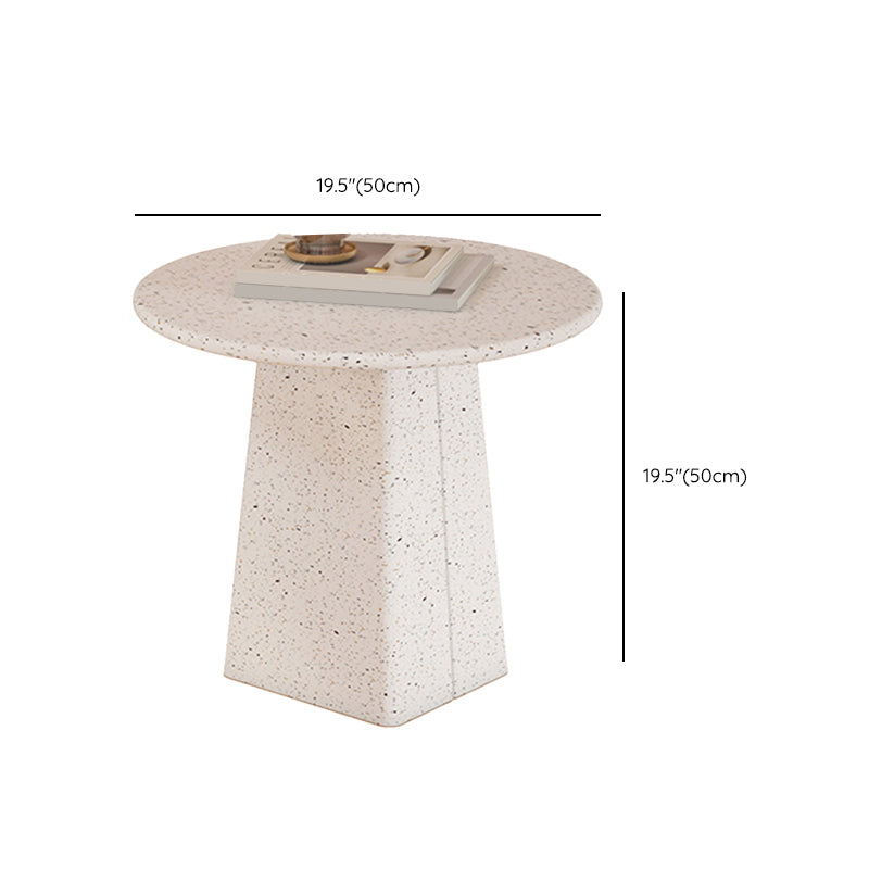 White Pedestal Coffee Table Round Coffee Table for Living Room