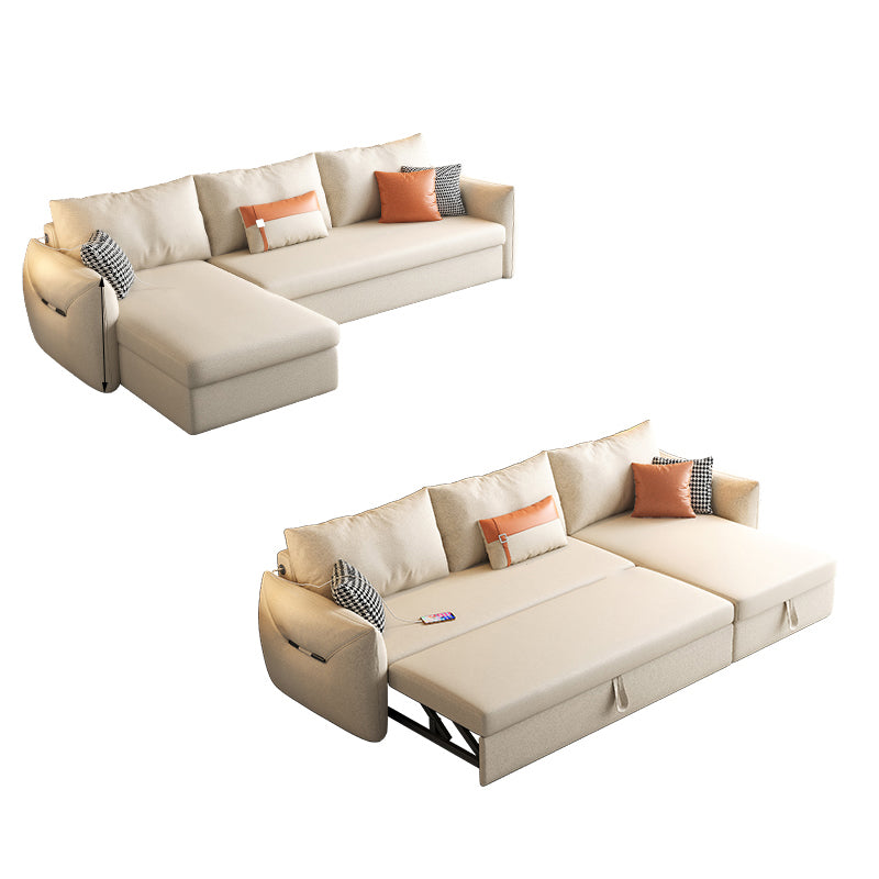 35.43" Square Arm Sleeper Modern Styled Sleeper Sofa Bed with Storage