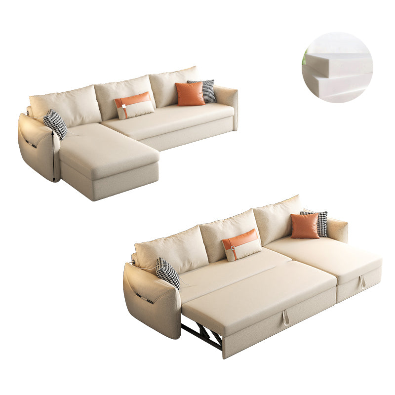 35.43" Square Arm Sleeper Modern Styled Sleeper Sofa Bed with Storage