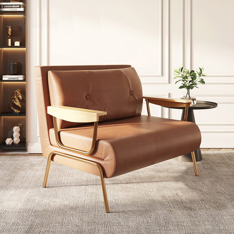 Glam Foldable Futon Sofa Bed Bonded Leather Convertible Sofas