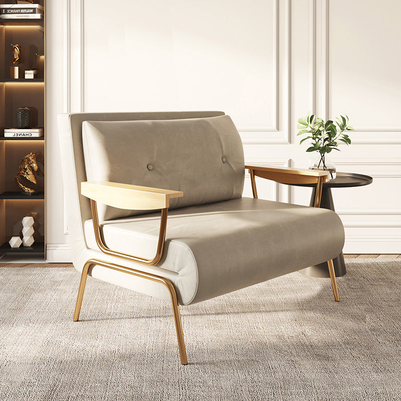 Glam Foldable Futon Sofa Bed Bonded Leather Convertible Sofas