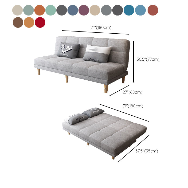 Scandinavian Foldable Futon Sofa Bed Bonded Leather Convertible Sofas