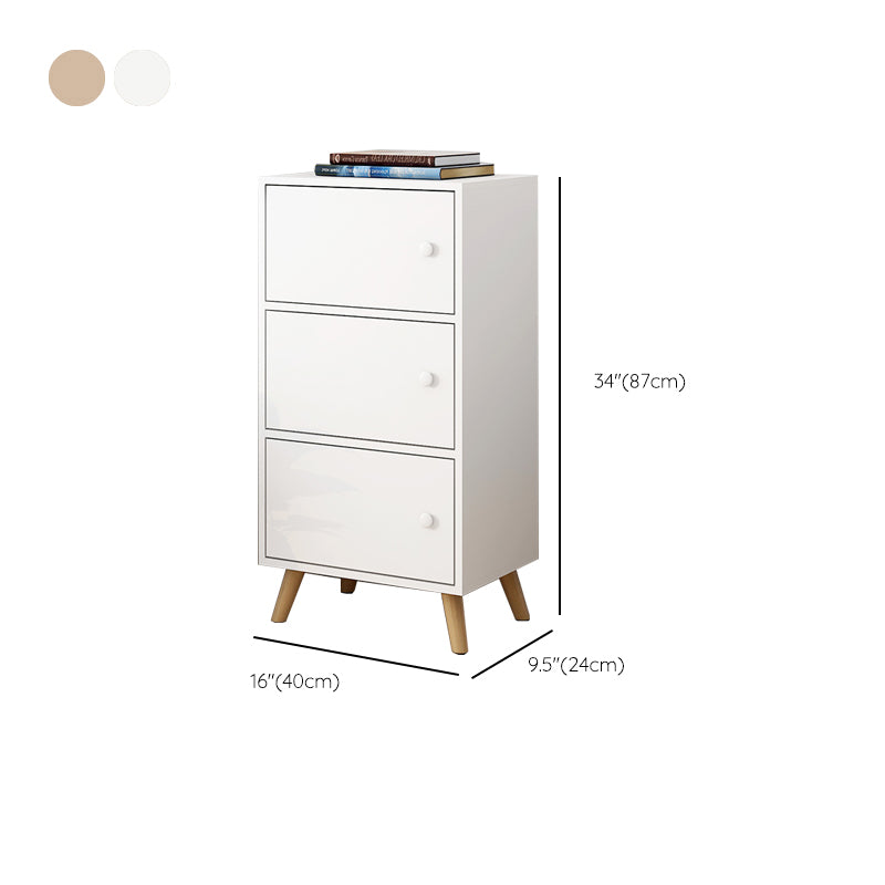 Modern Rectangle Storage Cabinet Wood Knobs Cabinet with Doors