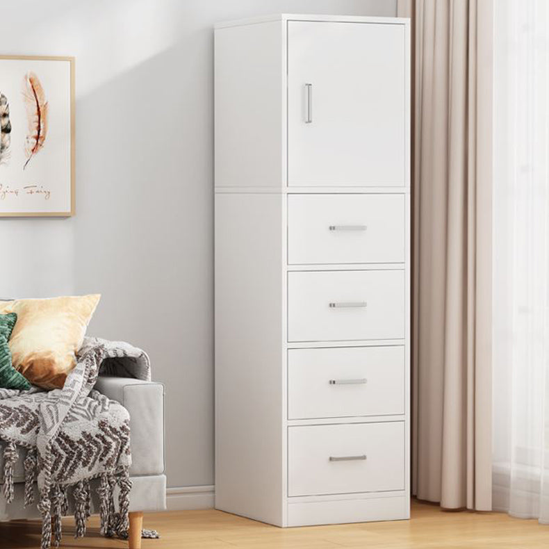 Modern Rectangle Chest Bar Pulls Storage Cabinet with Drawer