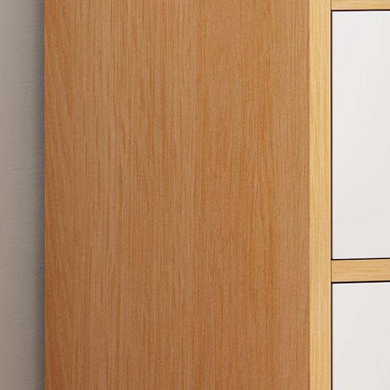 Modern Rectangle Chest Bar Pulls Storage Cabinet with Drawer