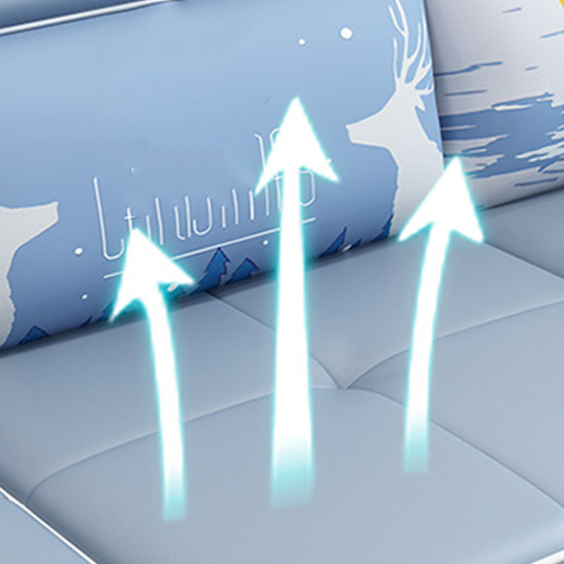 57" Wide Scandinavian Sectional Sofa Reversible Leather Sectional