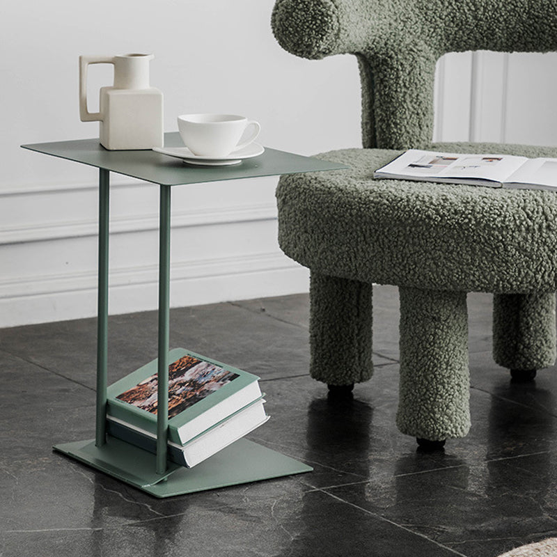 Mid-Century Modern End Table Metal C-shape Sofa Side Accent Table