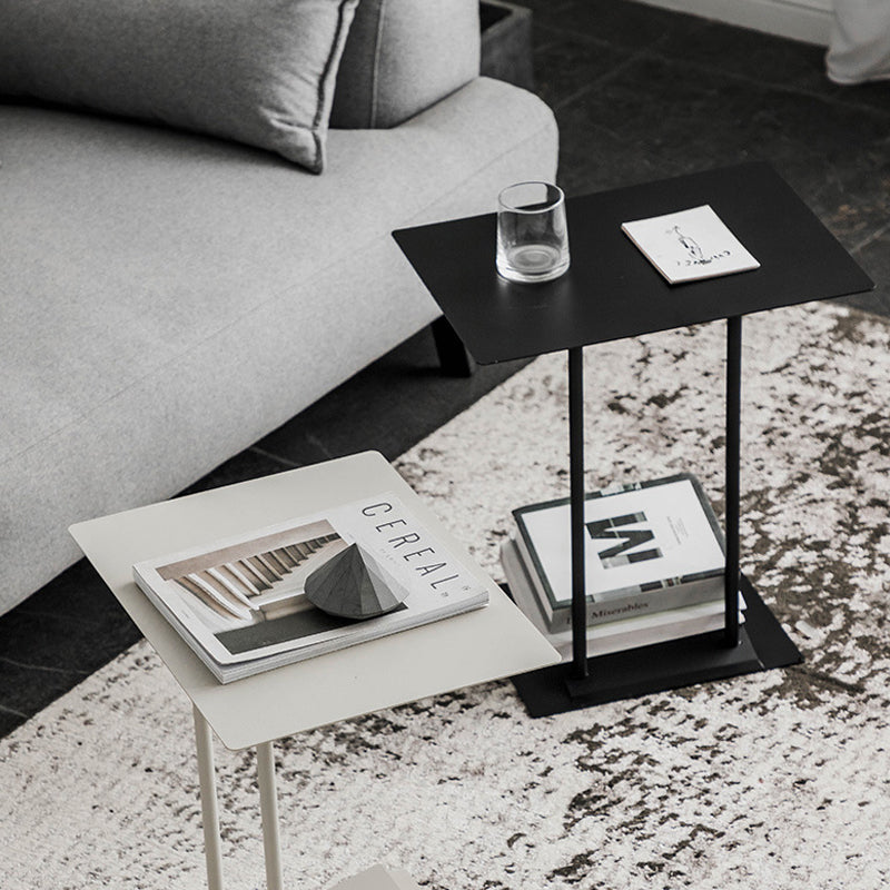 Mid-Century Modern End Table Metal C-shape Sofa Side Accent Table